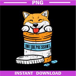Antidepressant Shiba Inu Akita Japanese Dog Doge Meme Gift PNG Download