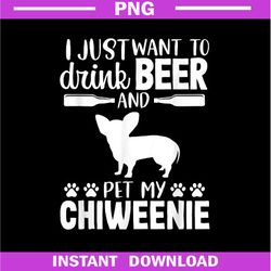 Beer Funny Dog Owner Lover Chiweenie Dog Mom Dad Gift PNG Download