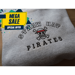 anime crewneck anime embroidered embroidery anime embroidered anime straw hat shirt