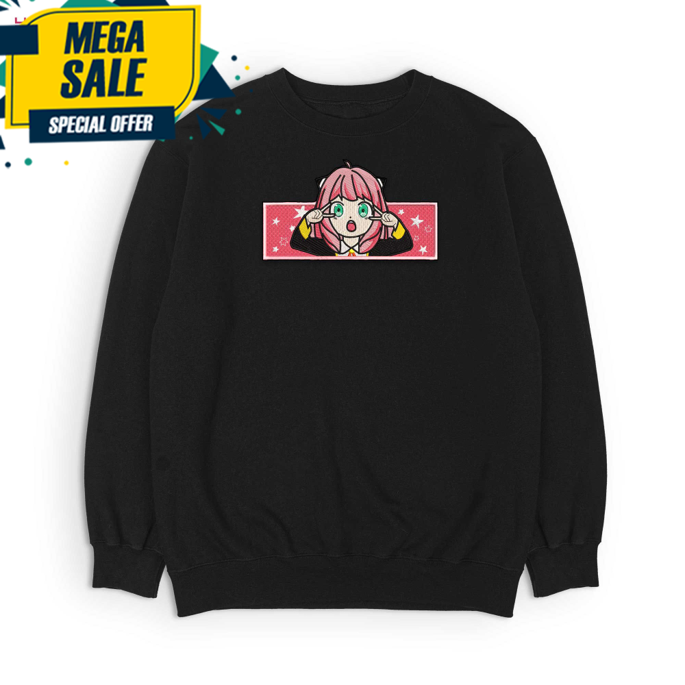 Anya Embroidered Custom Embroidery Kawaii Anime Cute Otaku Harajuku Japanese Streetstyle Shirt.jpg