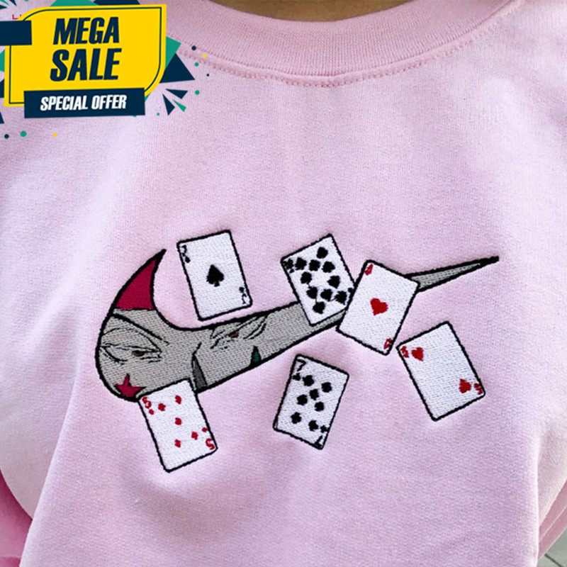 Hisoka Anime Card Embroidered Shirt.jpg