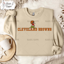 NFL Grinch Cleveland Browns Embroidery Design, NFL Logo Embroidery Design, NFL Embroidery Design
