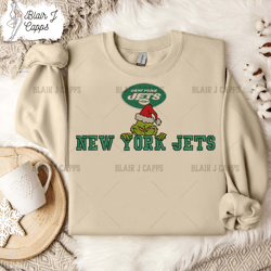 NFL Grinch New York Jets Embroidery Design, NFL Logo Embroidery Design, NFL Embroidery Design