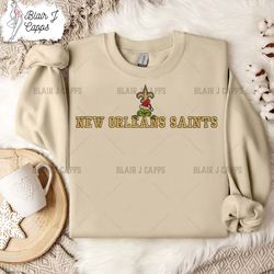 NFL Grinch New Orleans Saints Embroidery Design, NFL Logo Embroidery Design, NFL Embroidery Design