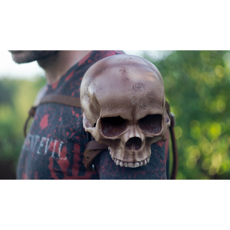 Skull Pauldrons Human Skull Shoulder Pads Fantasy Armor Cosplay Armor Celtic Leather Armor Viking Armor Larp Armor 2