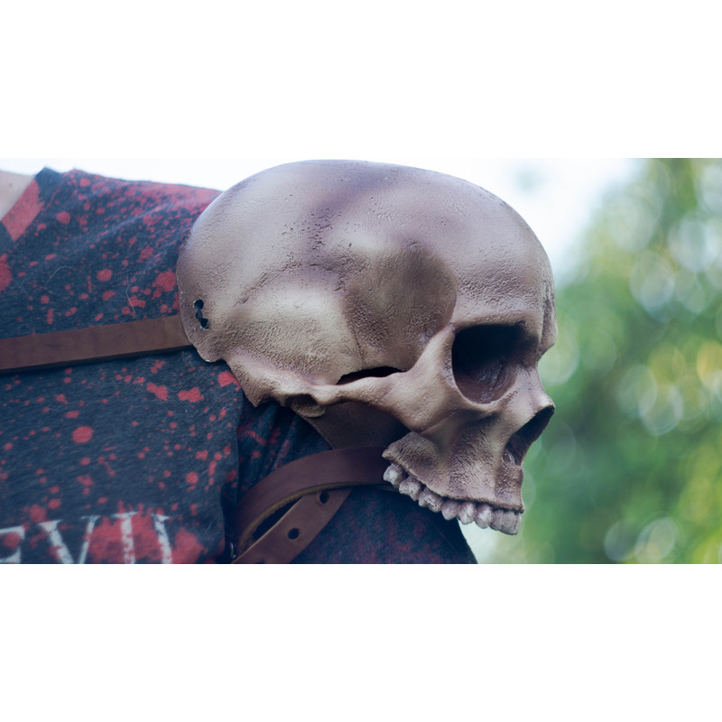 Skull Pauldrons Human Skull Shoulder Pads Fantasy Armor Cosplay Armor Celtic Leather Armor Viking Armor Larp Armor 7