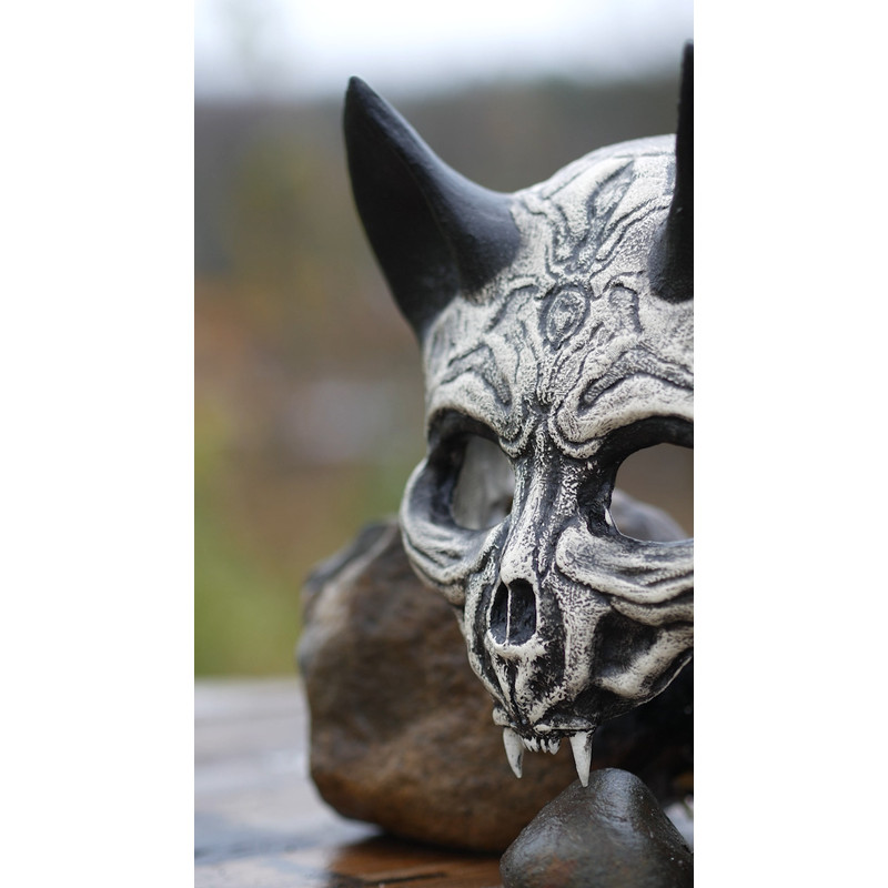 Bat Skull Mask Animal Skull Mask With Pattern Cat Skull Mask 1
