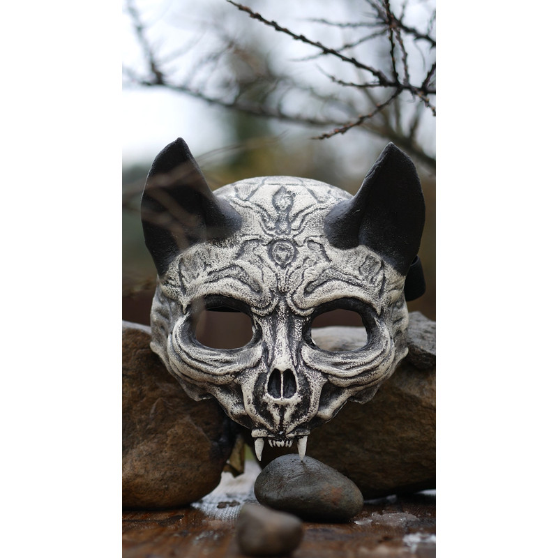 Bat Skull Mask Animal Skull Mask With Pattern Cat Skull Mask 0