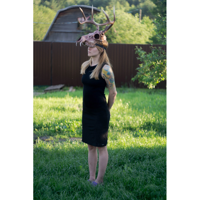 Deer Skull Mask Antler Mask Realistic Skull Mask Tribal Headpiece Headpiece Skull Ritual Mask Pagan Headdress Sku 2