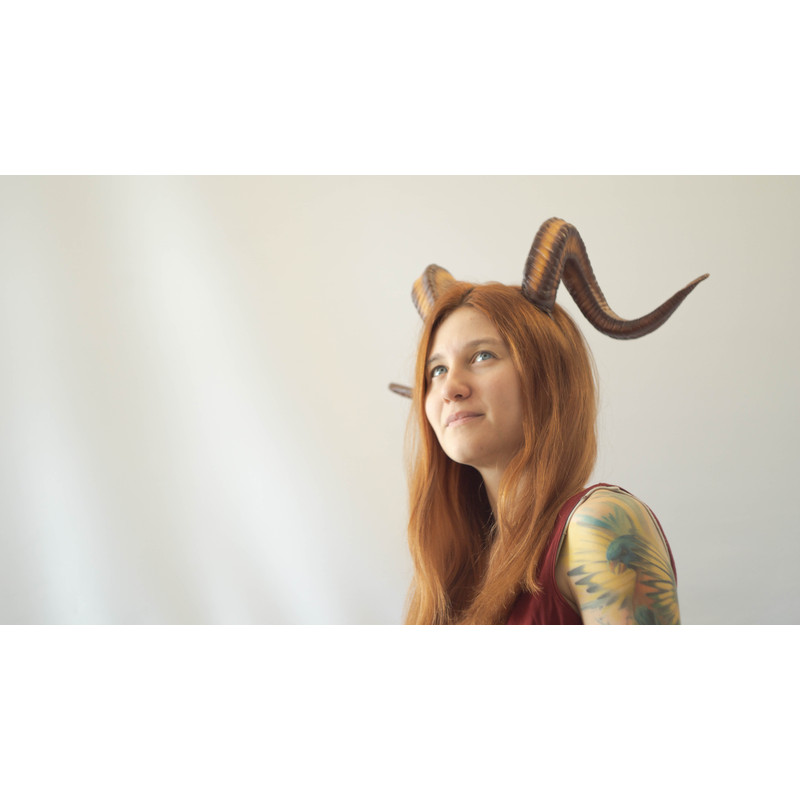 Demon Horns Headband Twisted Ram Horns Headpiece For Halloween Or Photoshoot Realistic Fantasy Cosplay Horns 1