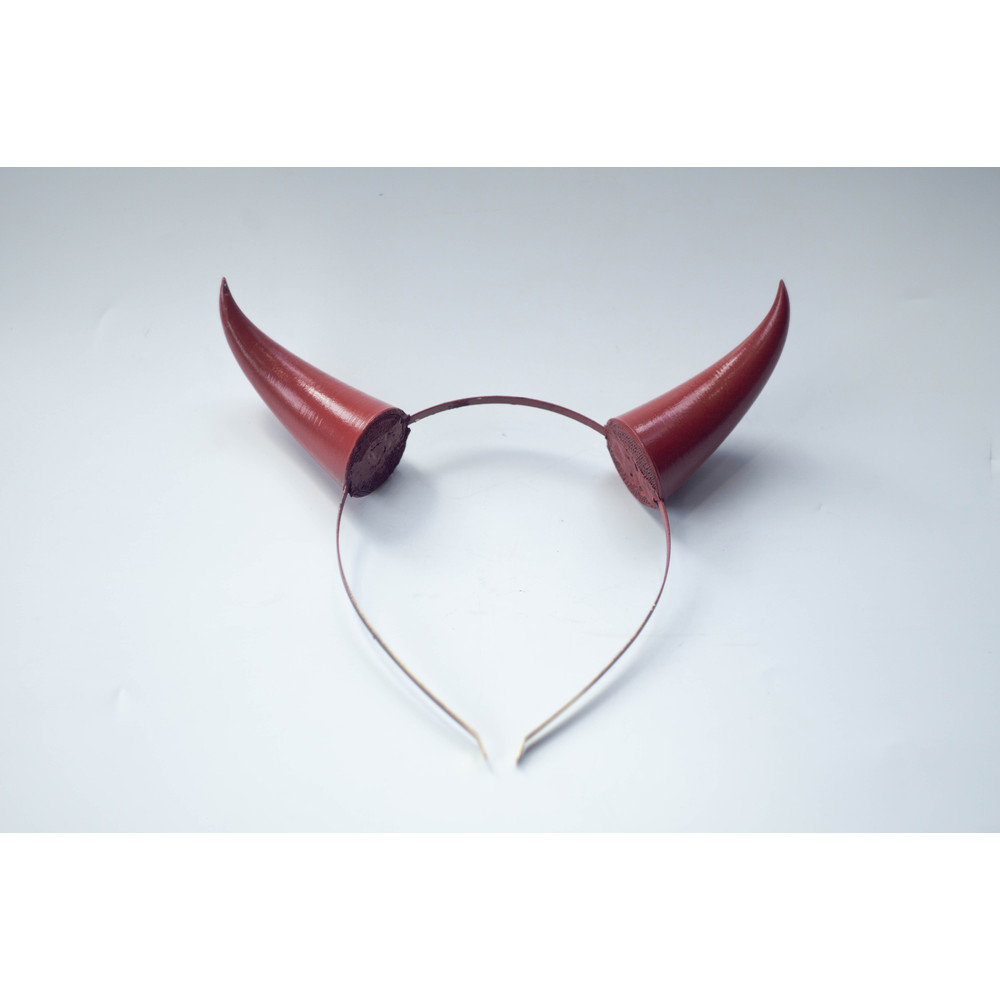Red Devil Horns Lightweight 3d Printed Headset Accessories Realistic Fantasy Cosplay Red Demon Horns