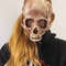 Human Skull Mask Full Face With Realistic Teeth Handmade SFX Ivory Ritual Skull Mask Monster Mask C 9