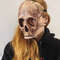 Human Skull Mask Full Face With Realistic Teeth Handmade SFX Ivory Ritual Skull Mask Monster Mask C 10