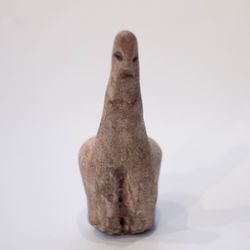 neolithic venus replica from zeuan goddess statue, realistic museum replica of real ancient artifact