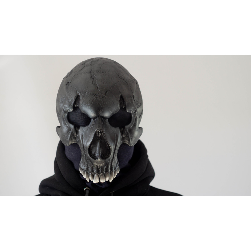 Black Balaclava Mask Monster Mask Demon Skull Biker Mask Halloween Mask Scary Custom Cosplay Mask C 0
