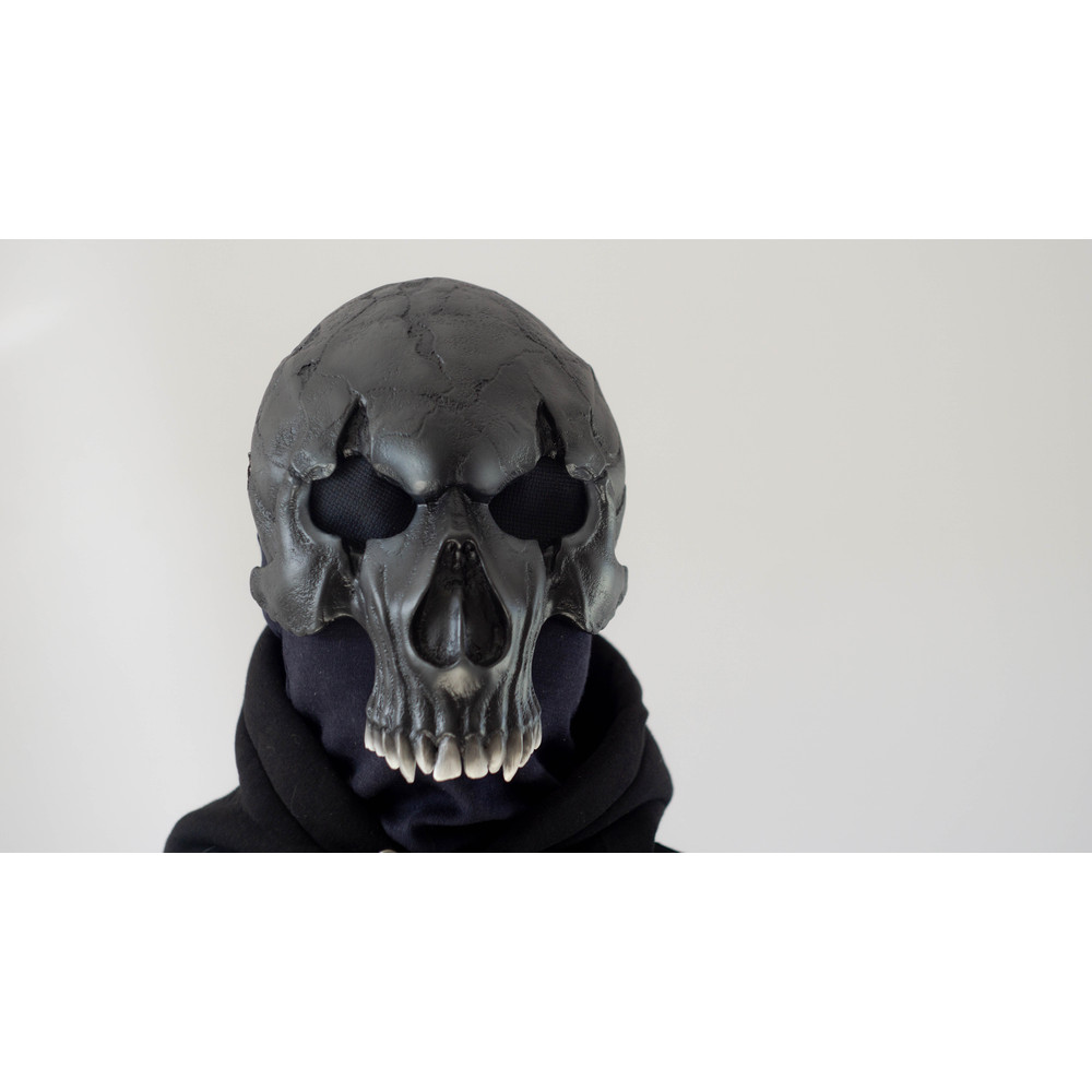 Black Balaclava Mask Monster Mask Demon Skull Biker Mask Halloween Mask Scary Custom Cosplay Mask C 1