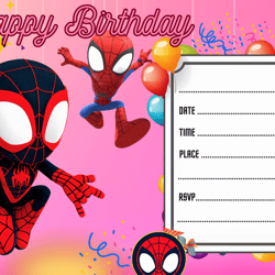spidey birthday invitation download for print,party invite, invitation card,invitation template ,no 10