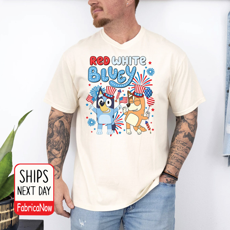 Bluey Family 4th of july Shirt, Red White Bluey Fourth of July Shirt, Independence Day Shirt, Bluey 4th of July Tee, Bluey Party In The USA.jpg