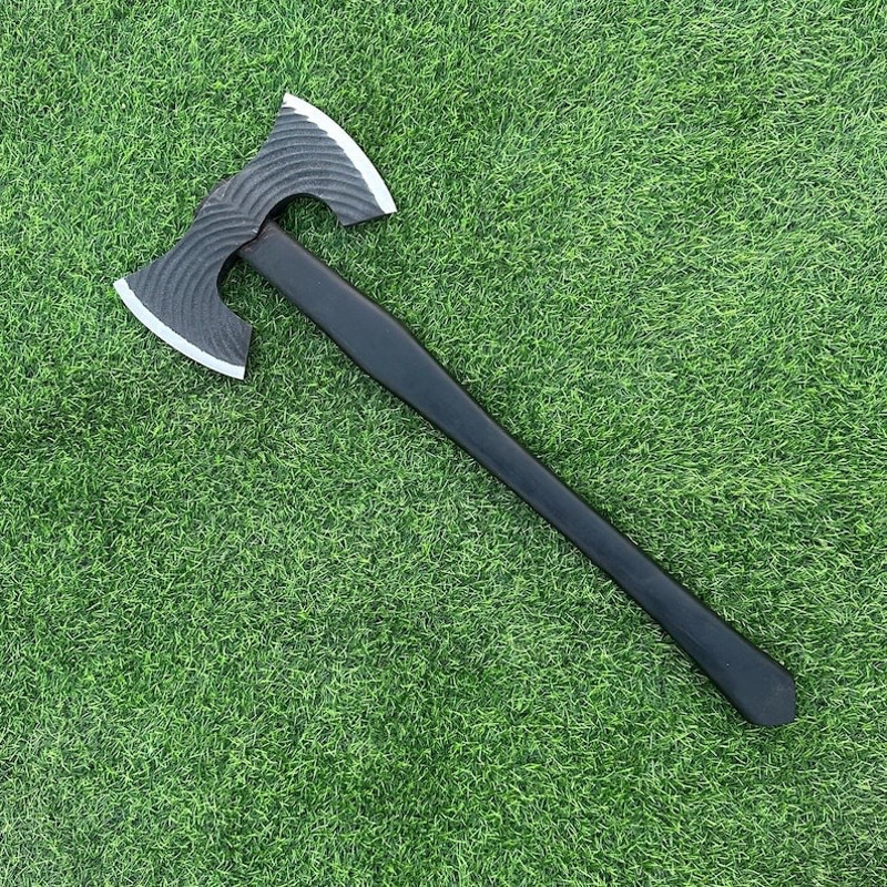 Hand Forged Double Headed Bearded Axe Viking Throwing Axe Engraved DoubleHeaded Viking Axe Gift For 0