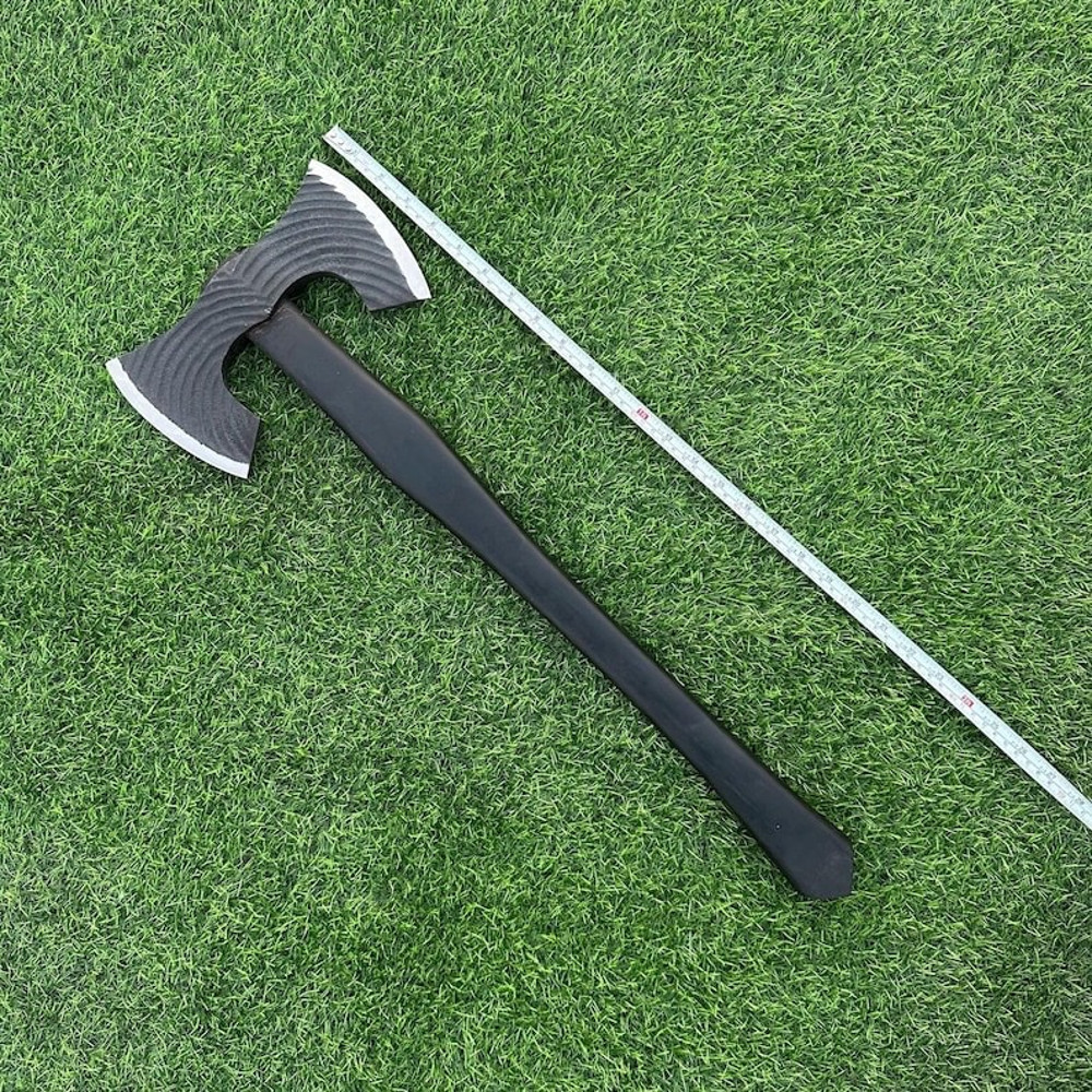 Hand Forged Double Headed Bearded Axe Viking Throwing Axe Engraved DoubleHeaded Viking Axe Gift For 3