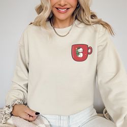 coffee cup sweatshirt, coffee cup hoodie, skull coffee cup sweatshirt,hot chocolate sweatshirt