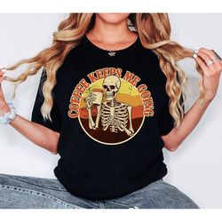 coffee gets me started jesus keeps me going shirt, coffee shirt, jesus shirt, christian shirts, funny christian shirts,