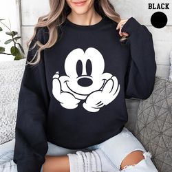 disney mickey mouse face sweatshirt, mickey hoodie, disneyland holiday vacation sweatshirt, disney retro sweatshirt