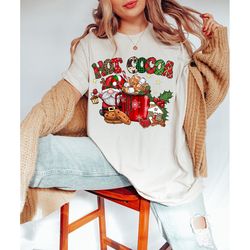 hot cocoa and christmas movies shirt, funny christmas tee, hot chocolate shirt, hot cocoa shirt, cute christmas tee, new