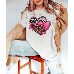 leopard heart sweatshirt, valentines day sweater, valentines day gift hoodies, gift for valentine, happy valentines day,