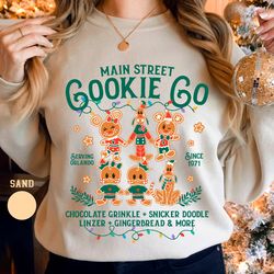 mickey and minnie main street bakery sweatshirt, christmas gingerbread sweatshirt, disney christmas cookies shirt, disne