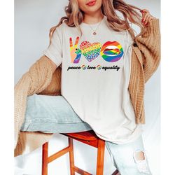 peace love equality shirt, rainbow flag shirt, gay pride shirt, pride month shirt, gay rights shirt, gay rainbow shirt,