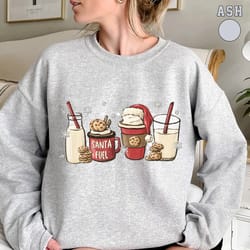 santa fuel coffee sweatshirt, christmas coffee sweatshirt, disney christmas coffee shirts, cute christmas shirts, mickey