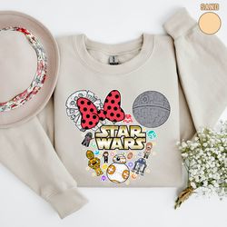 star wars minnie sweatshirt, star wars minnie ear crewneck, starwars disney shirt, disneyland shirt, galaxy's edge shirt