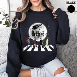 the beatles christmas shirt, christmas music sweatshirt, abbey road the beatles tshirt, the beatles christmas sweatshirt