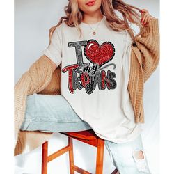 trojans shirt, college mascot shirt, school spirit shirt, trojans doodle shirt, trojans sweatshirt, sport team shirt, go