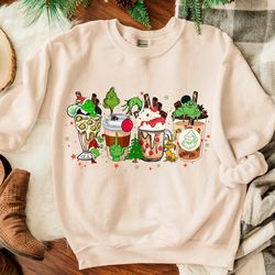 grinch christmas coffee sweatshirt,christmas hoodie,grinch shirt for women,christmas coffee tee,grinch coffee, grinch ch
