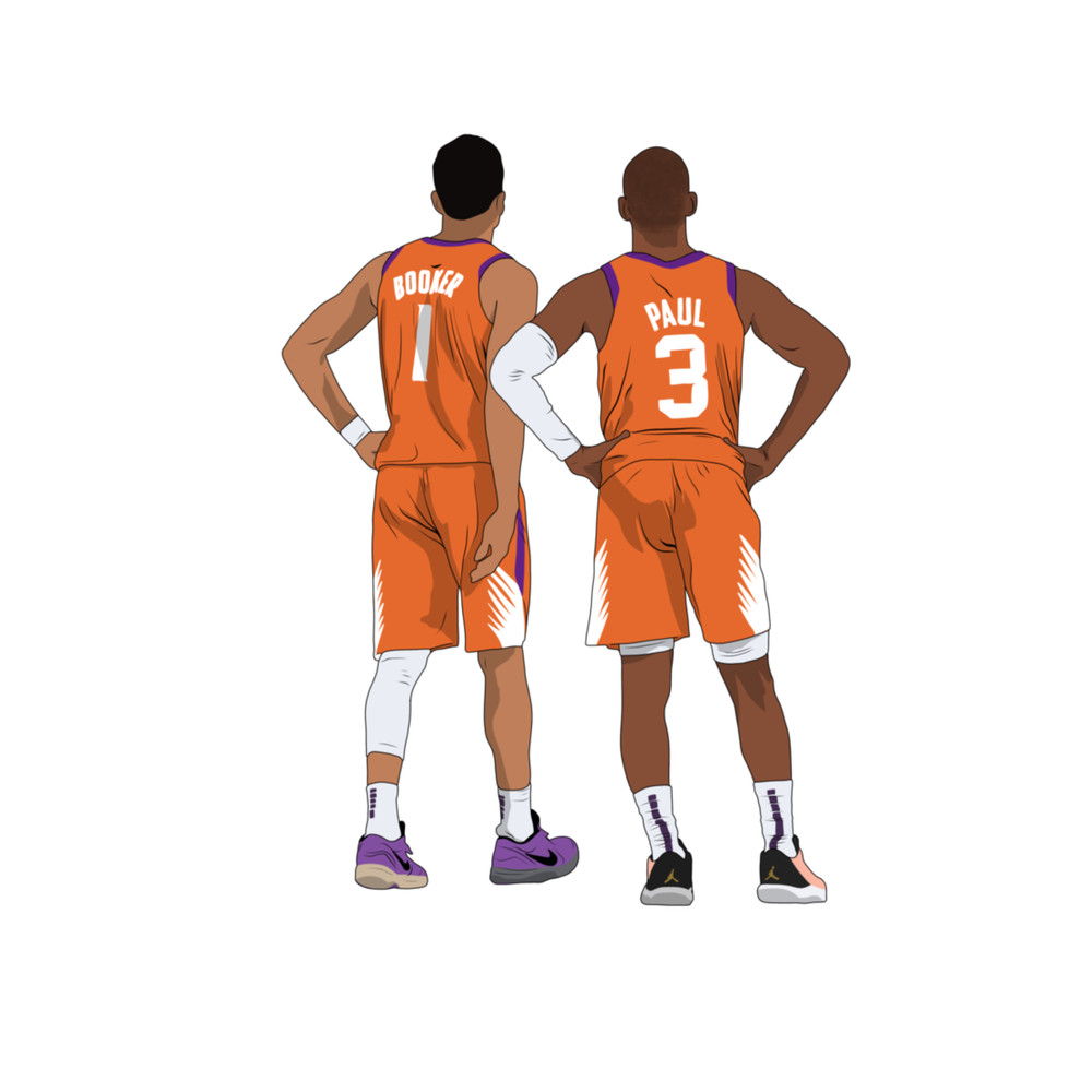 Devin Booker Chris Paul Phoenix Basketball  .png