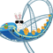 Awesome First Day Kids Funny Easter Bunny Roller Coaster Cute Photographic.png