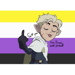 hunter the owl house non binary pride