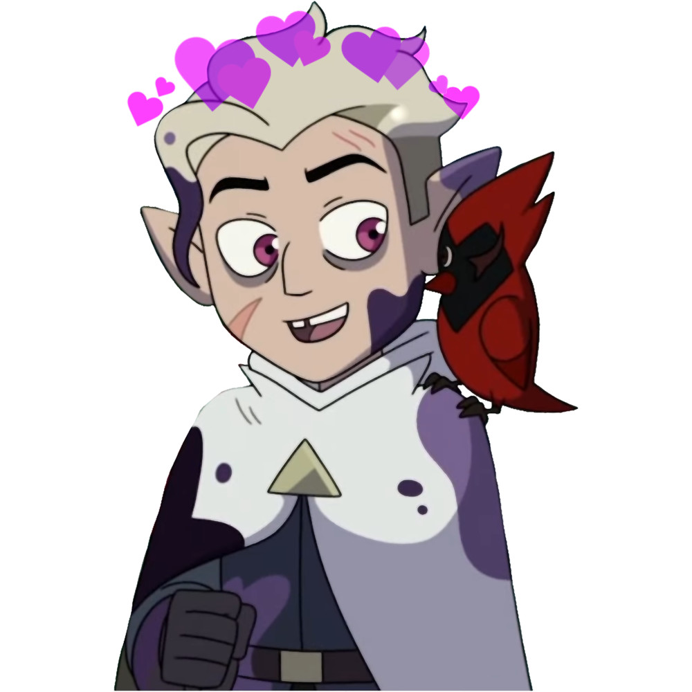 the golden guard, hunter, from the owl house with his palisman (1).png