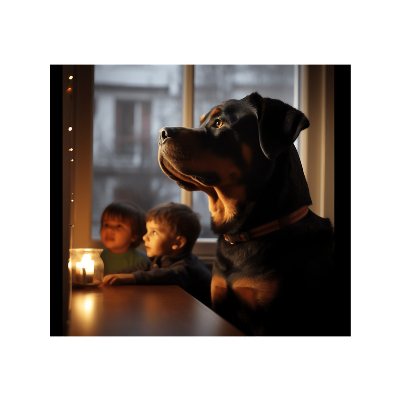 Rottweiler with children.png