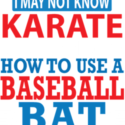 baseball puns i may not know karate but i can use the bat