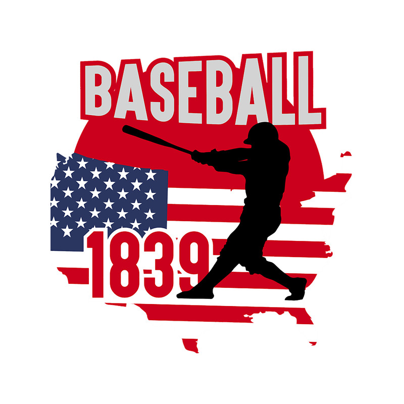 Baseball USA with USA flag    Baseball 1839 USA     eat sleep baseball repeat.png