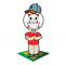 Baseball, Game Time, cartoon image with a ball head.png