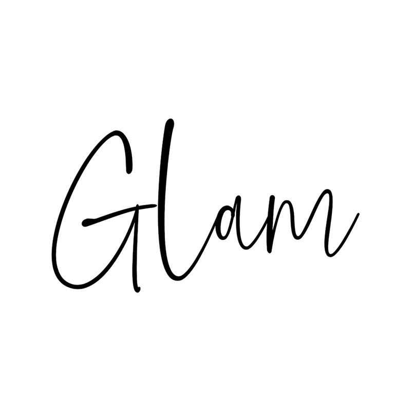 GLAM SIMPLE MODERN CUTE TYPOGRAPHY Fitted V-Neck .png