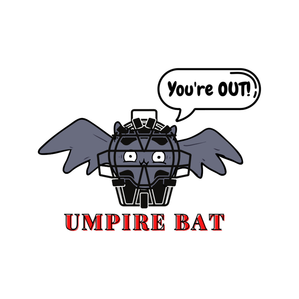Umpire Bat Gag Gift Humorous Baseball Design.png