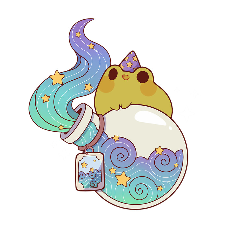 Dreamy water potion with wizard frog .png