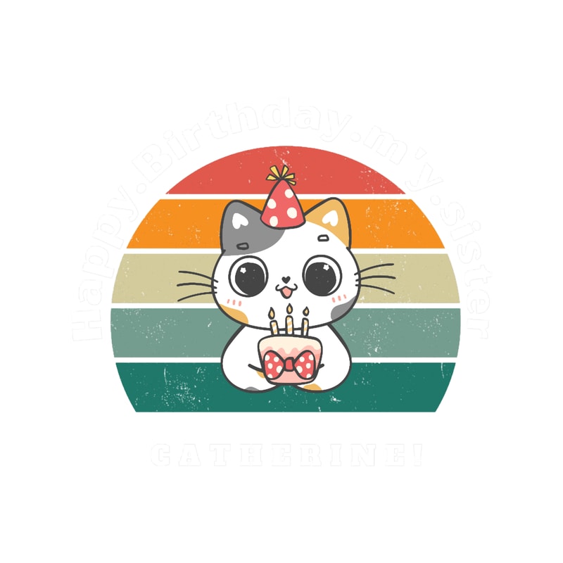 Catherine name happy birthday my sister gift .png