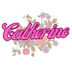 catherine name with flowers
