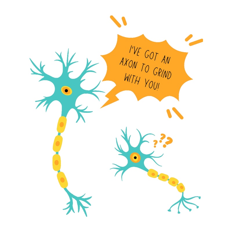 An Axon to Grind Neuron Neuroscience Puns Funny Science JokesClassic .png